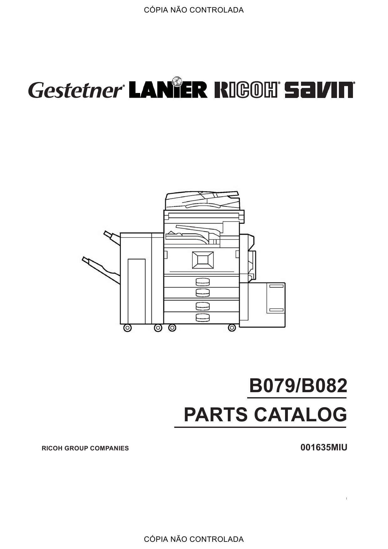 RICOH Aficio 2035 2045 B079 B082 Parts Catalog-1